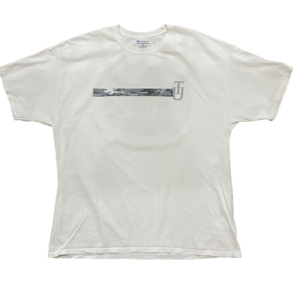Champion Athletic Tuskegee University White Grey Camo Graphic T-Shirt Men's 2XL